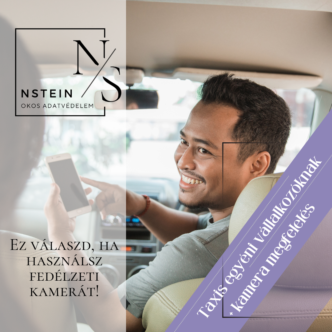 DIY adatvédelmi csomag Taxisoknak kamera megfeleléssel